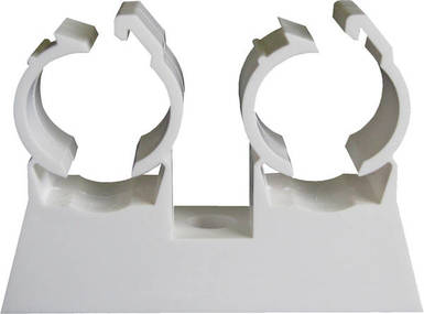 Collier plastique en forme de P diam. 6,4 mm NOIR pour fixation de tube /  tuyau - Collier en P - Ajile