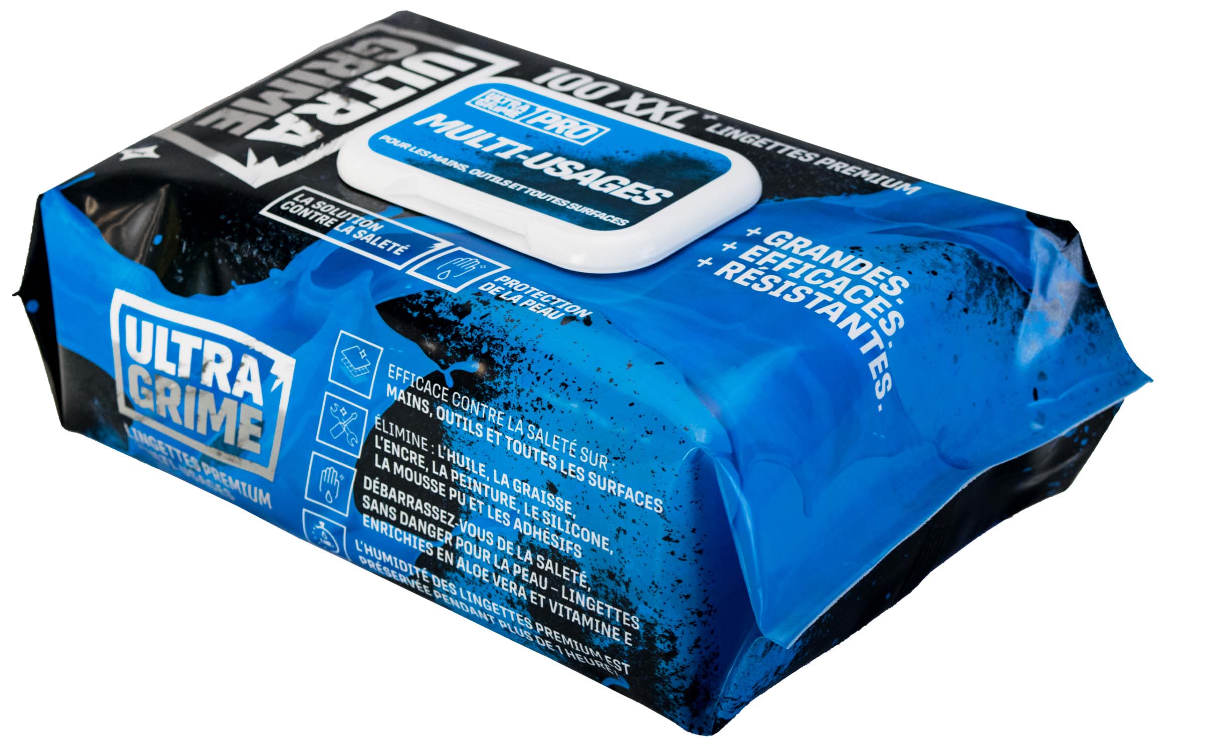 Lingettes Nettoyantes UltraGrime Multiusages Pamplemouse Lingettes XXL Sans Plastique - 40 Grandes Pour Toute La Famille - Nettoyage Multi-Usages Pour Le Sol Alcool Menager